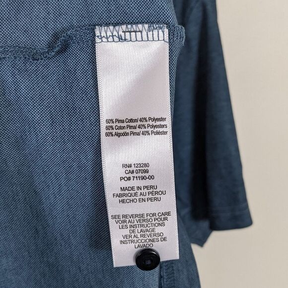 Travis Mathew Short Sleeve Polo Shirt Dark Blue Men's XL - Picture 3 of 6